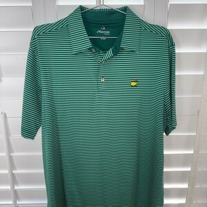 Masters Tech Green and White Striped Polo - Never Worn